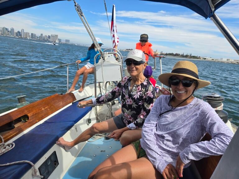 Young guests heading out on a wildlife sail aboard Wolf